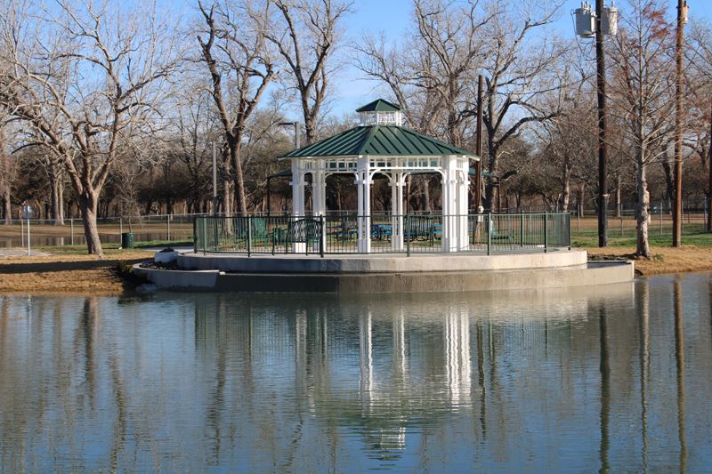 Riverside Park duck pond gazebo