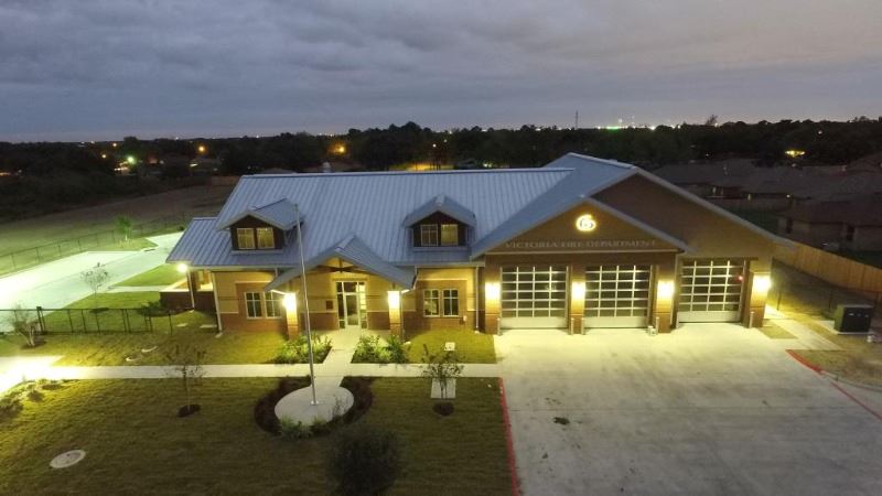 Victoria Fire Department Station 6 in the evening