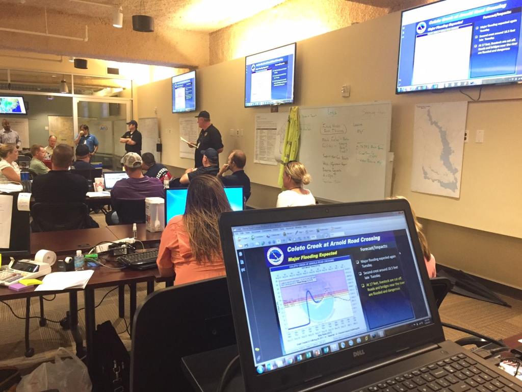 Emergency Operations Center during Hurricane Harvey
