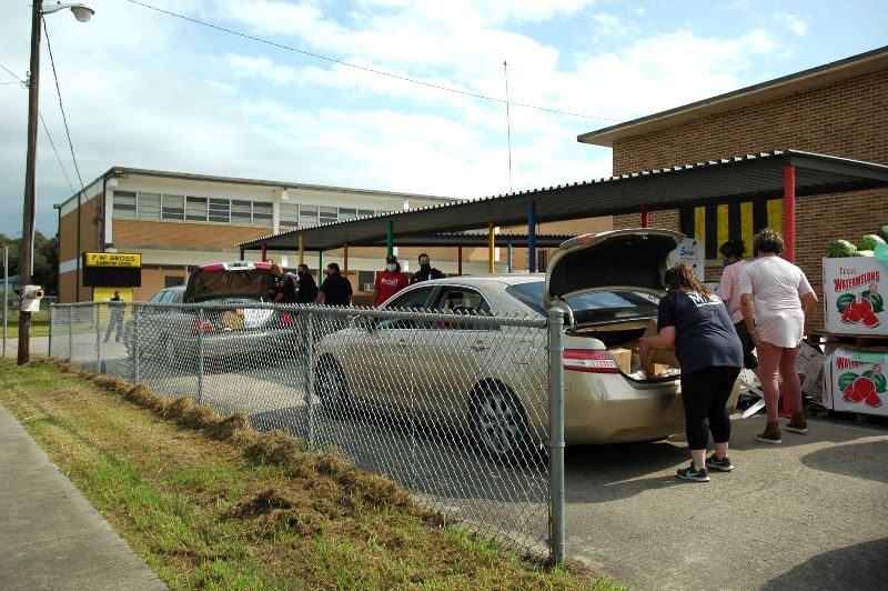 Food Bank drive up distribution 11