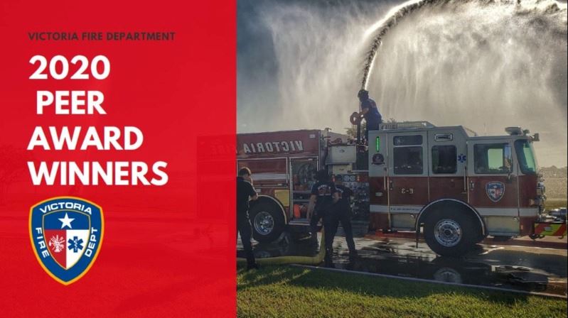 Victoria Fire Department 2020 peer award winners