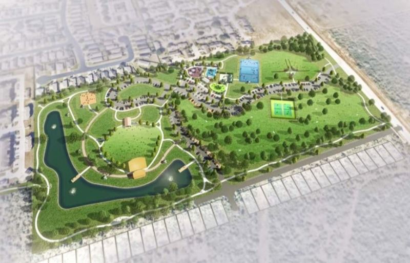 A conceptual rendering of a proposed layout for Ethel Lee Tracy Park.