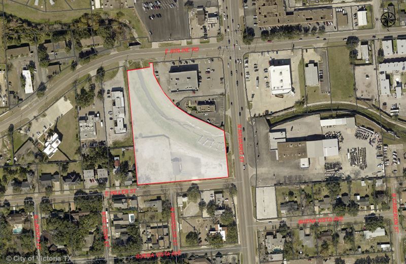 A map showing the future site of an apartment complex near Navarro and Airline
