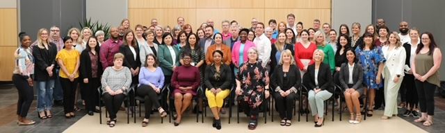 Large group photo indoors