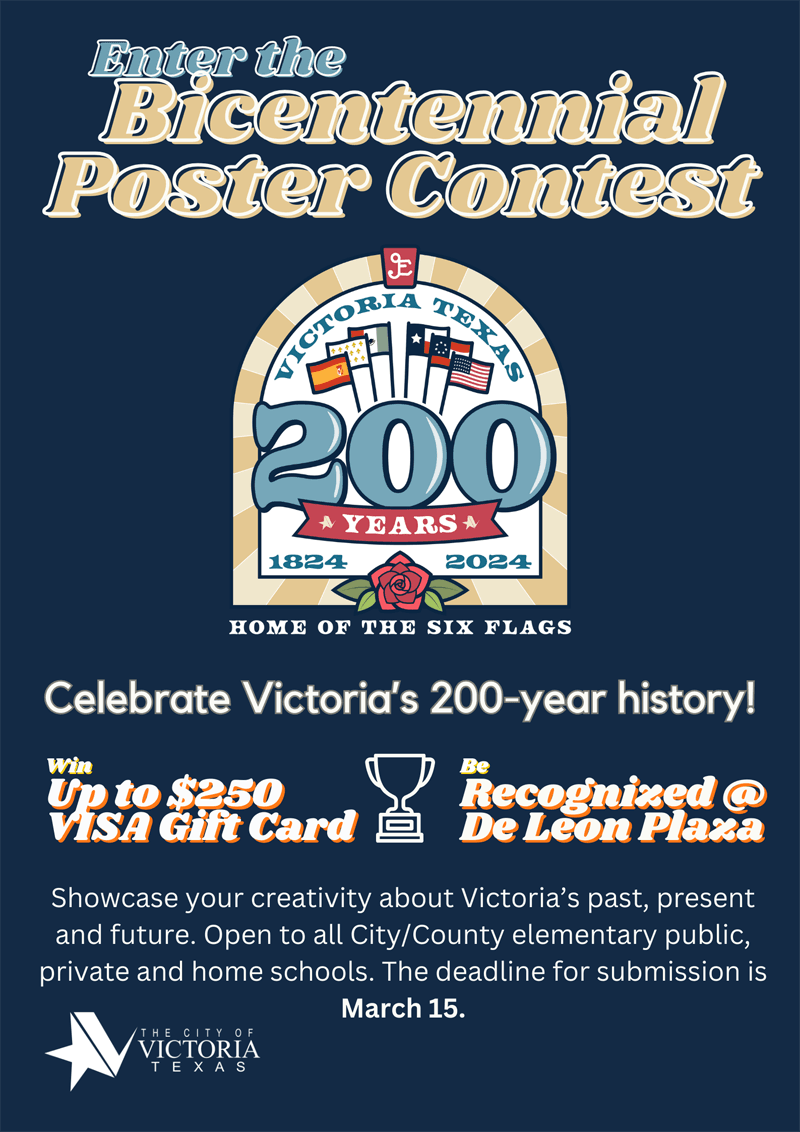 Enter the bicentennial poster contest. Up to $250 Visa gift card. Deadline is March 15.