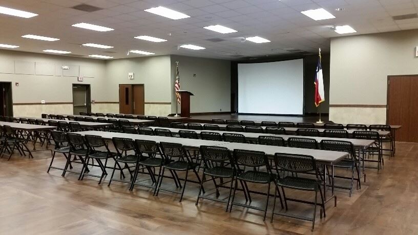 Theater Style Table and Seating Setup At the Community Center Annex Building