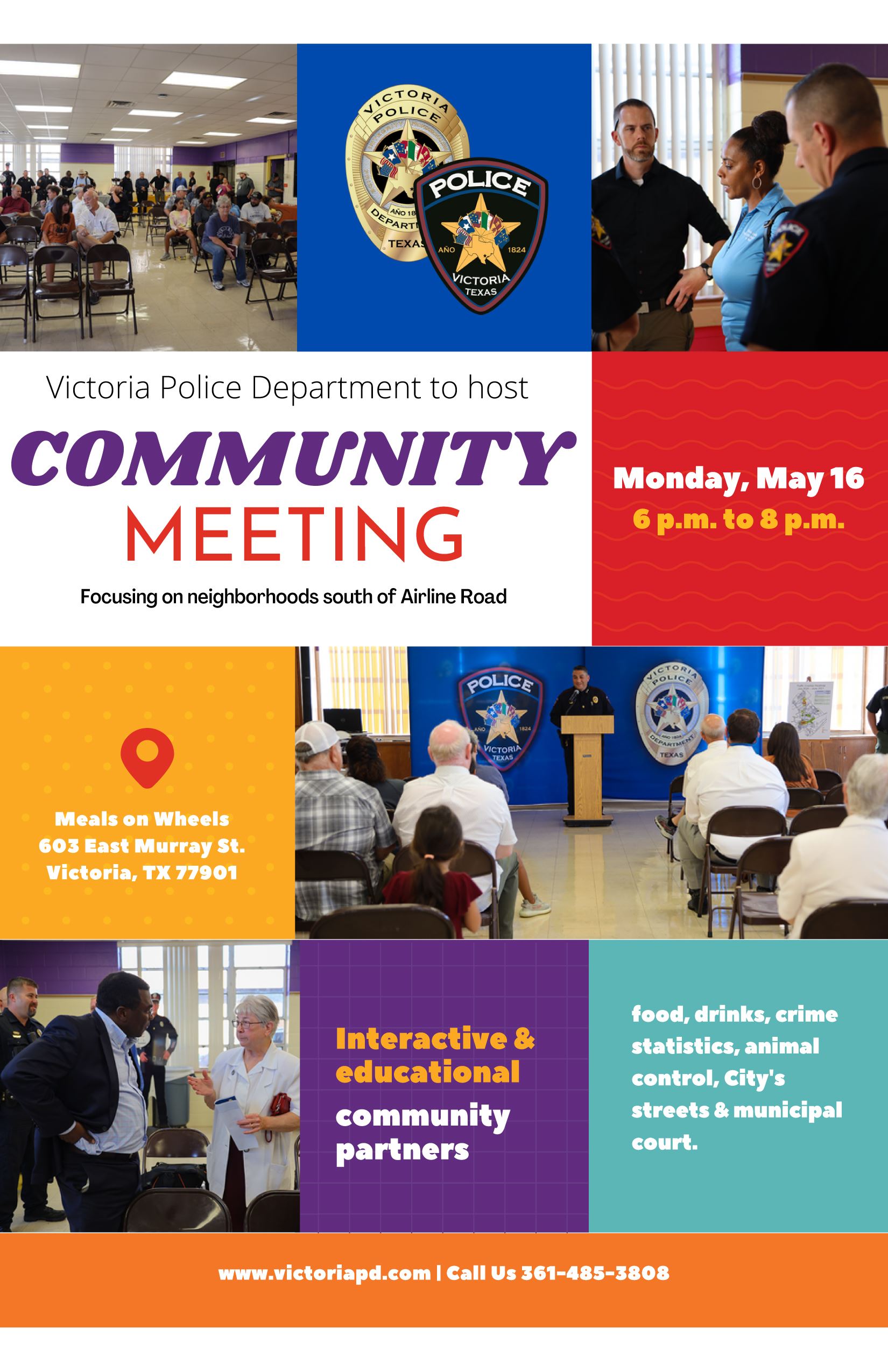 May 16 community meeting focusing on neighborhoods south of Airline Road. Interactive, educational.